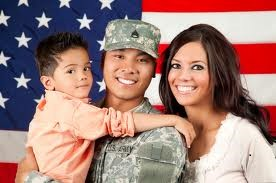 Veteran and her family
